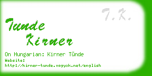 tunde kirner business card